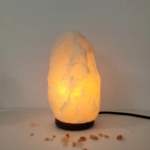Himalayan Salt Lamp, White Salt Lamp, 100% Authentic Natural Rock Salt from Himalayan Mountains